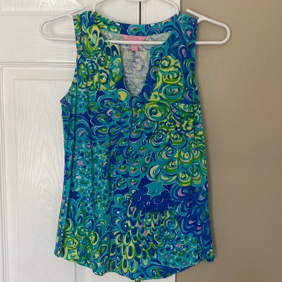 Lilly Pulitzer tank size xs “Lilly’s lagoon” - Picture 1 of 2